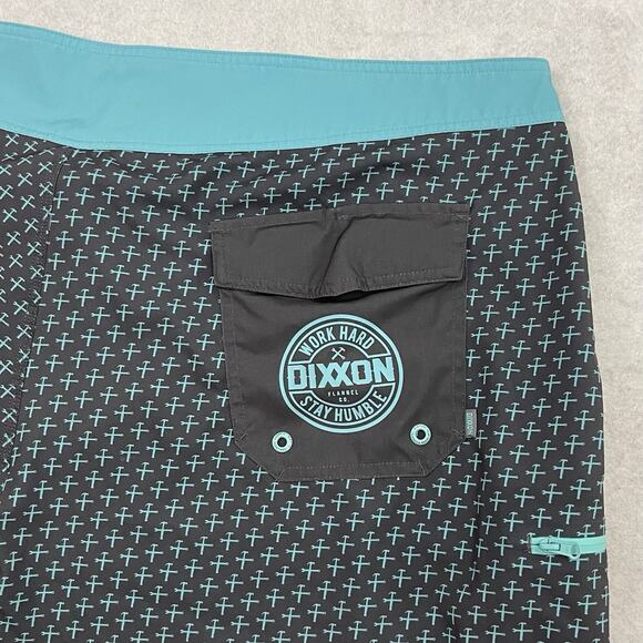 Dixxon Board Shorts Mens 48 Gray Drawstring Waist Surf Swim Trunks - Picture 9 of 10